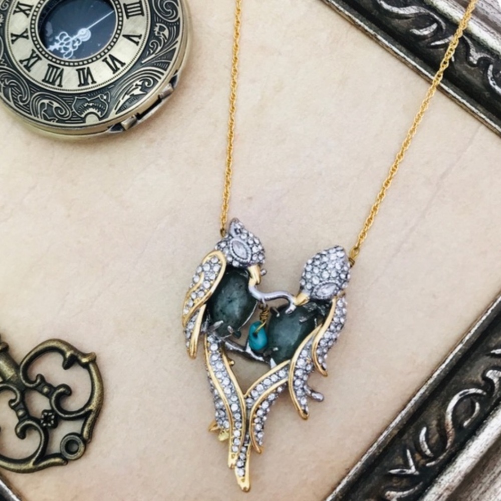 ALEXIS BITTAR • Lovebirds Crystal Necklace - Picture 9 of 9